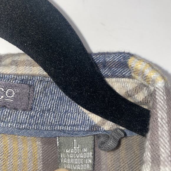 Toad Co Flannel Plaid Shirt Mens Large Long Sleeve Button Up 100% Organic Cotton - Picture 5 of 7